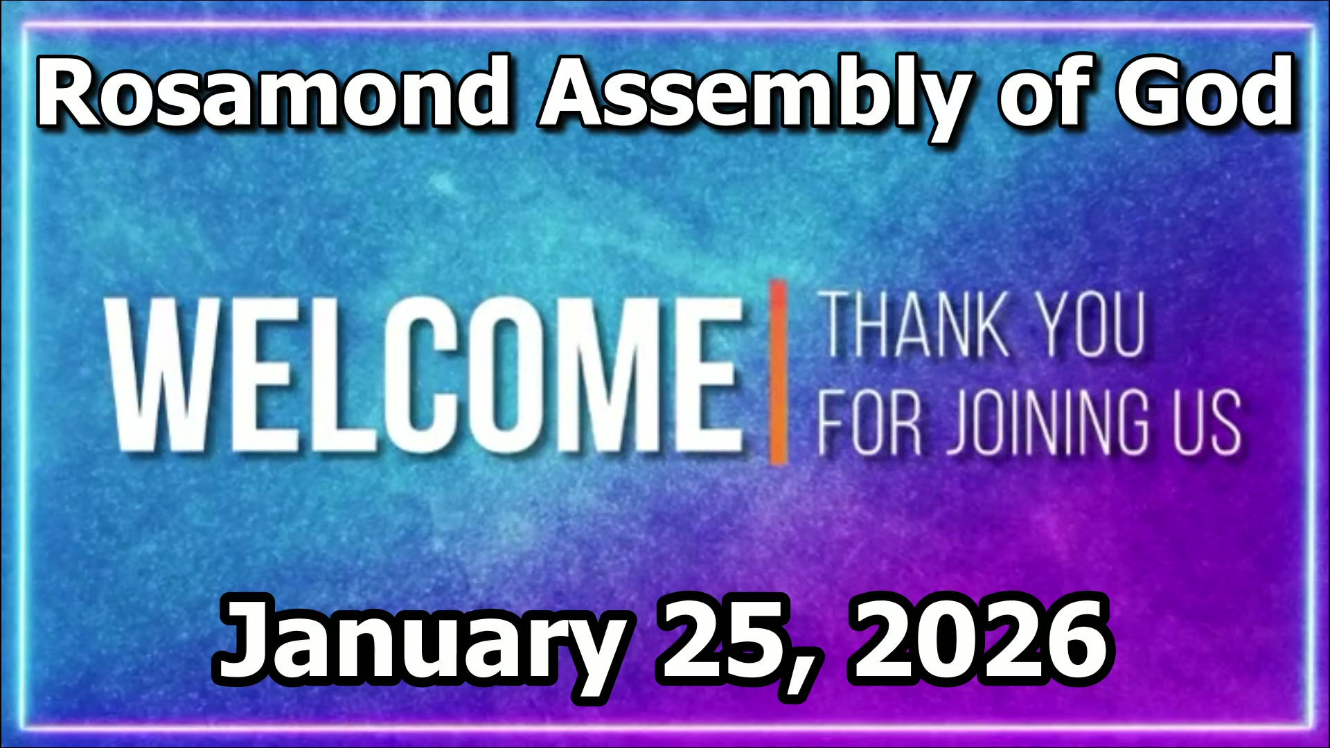 Sunday Service 1.25.2026